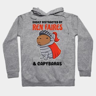 Easily Distracted by Ren Faires and Capybaras Hoodie